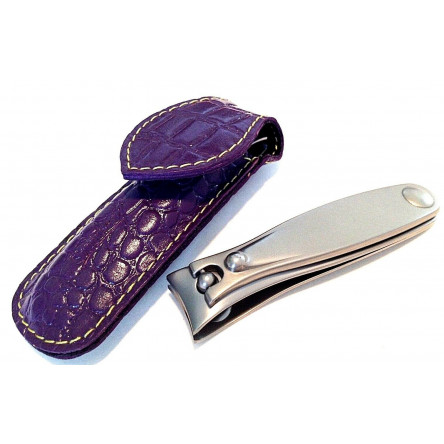 Shpitler Purple Leather Case For Toenail Clippers or Nippers 3.5 Inch
