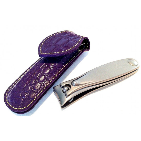 Shpitler Purple Leather Case For Toenail Clippers or Nippers 3.5 Inch Shpitler Purple Leather Case For Toenail Clippers or Nippers 3.5 Inch