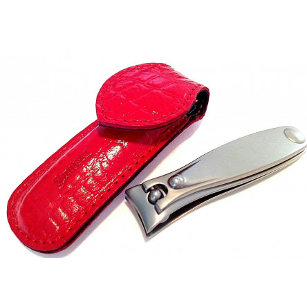 Shpitler 3.5 Inch Red Leather Case For Toenail Clippers or Nippers,
