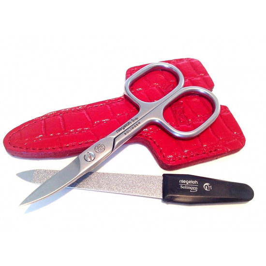 Shpitler 4 inch High Quality Red Leather Sleeve for Manicure Scissors, Germany