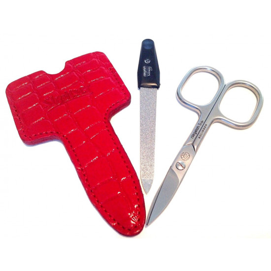 Shpitler 4 inch High Quality Red Leather Sleeve for Manicure Scissors, Germany