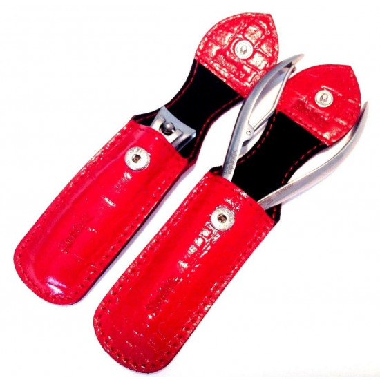 Shpitler 3.5 Inch Red Leather Case For Toenail Clippers or Nippers, Shpitler 3.5 Inch Red Leather Case For Toenail Clippers or Nippers,