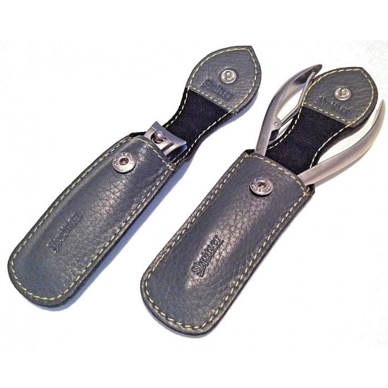 Shpitler Mid Gray Leather Pouch For Toenail Clippers or Nippers 3.5Inch Shpitler Mid Gray Leather Pouch For Toenail Clippers or Nippers 3.5Inch