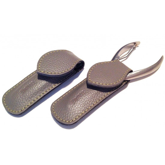 Shpitler Mid Gray Leather Pouch For Toenail Clippers or Nippers 3.5Inch Shpitler Mid Gray Leather Pouch For Toenail Clippers or Nippers 3.5Inch