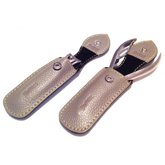 Shpitler Mid Gray Leather Pouch For Toenail Clippers or Nippers 3.5Inch Shpitler Mid Gray Leather Pouch For Toenail Clippers or Nippers 3.5Inch