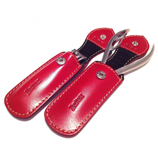 Shpitler 3.5Inch Red Hiqh Quality Leather Pouch For Nail Nippers