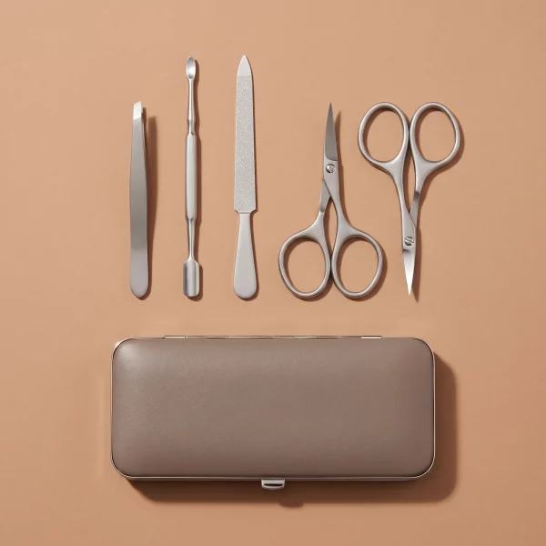 5-Piece Manicure Set, Nappa Leather Case