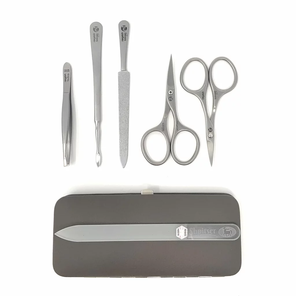 5-Piece Manicure Set, Nappa Leather Case