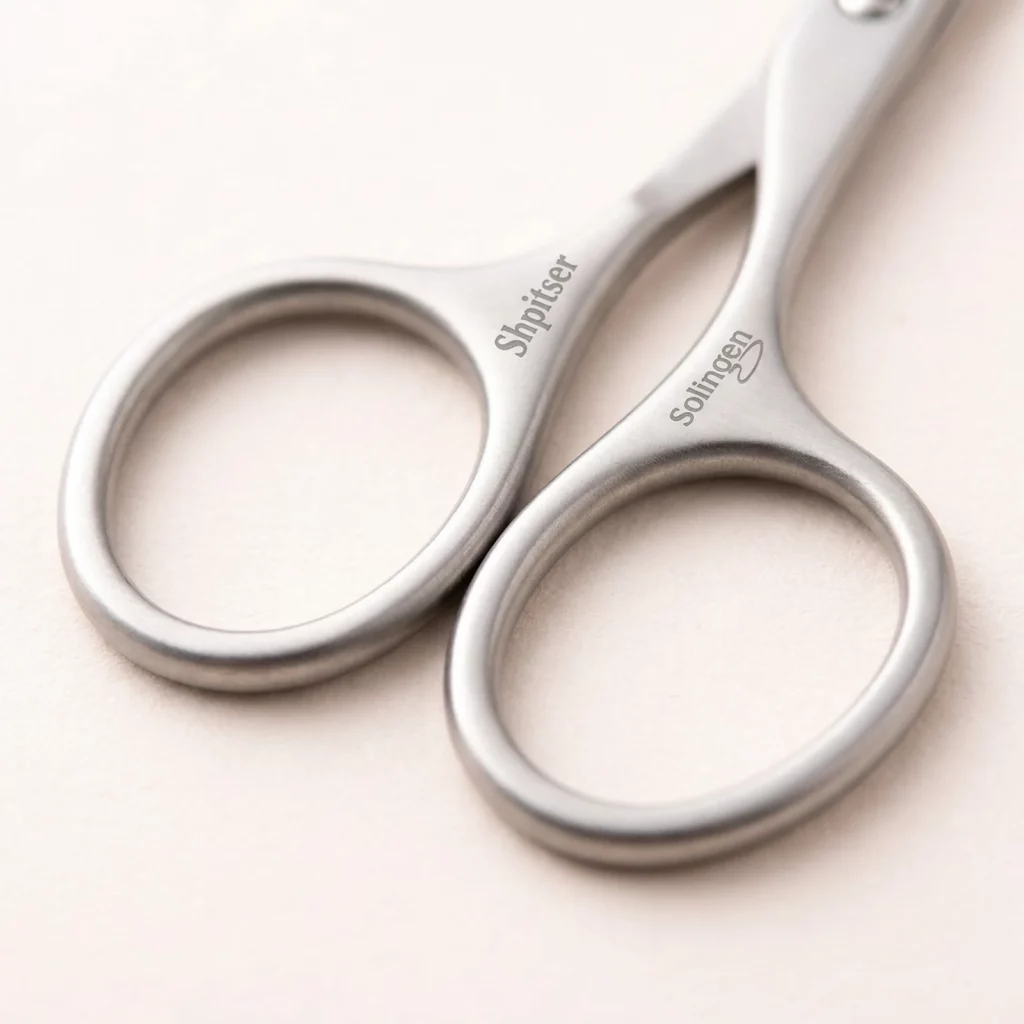 Shpitser Manicure and Pedicure Set of 3 Tools Made in Germany (Dark Brown)