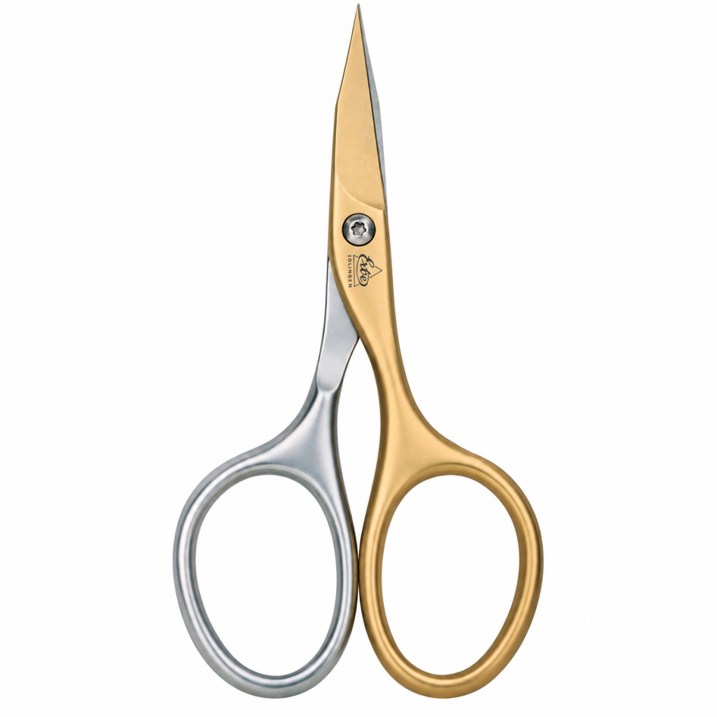 Stainless Steel Titanium Self Sharpened Combination Nail and Cuticle Scissors
