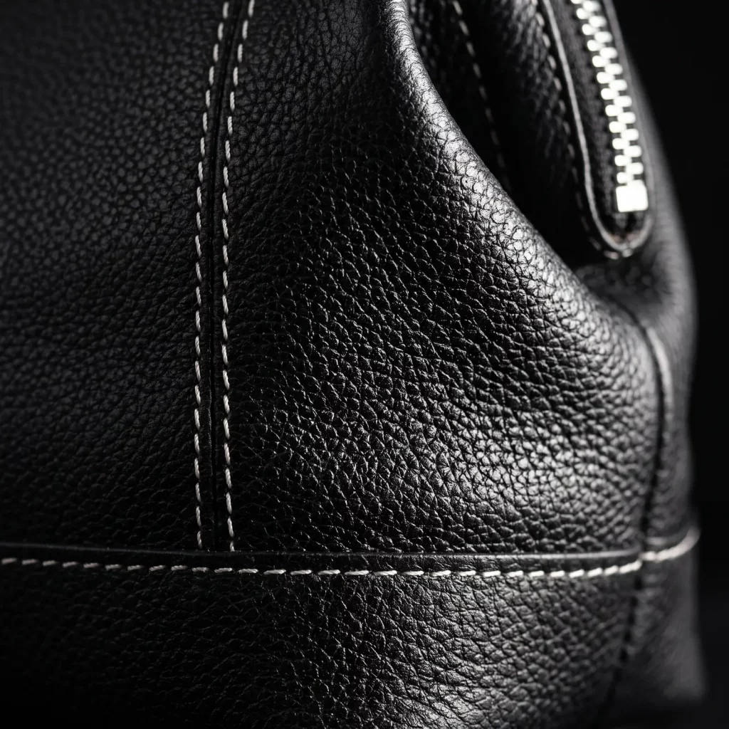 Leather Toiletry Bag, Contrast Stitching
