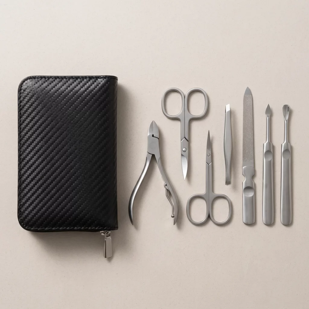 7-Piece German Manicure Pedicure Set Stainless Steel Grooming Kit