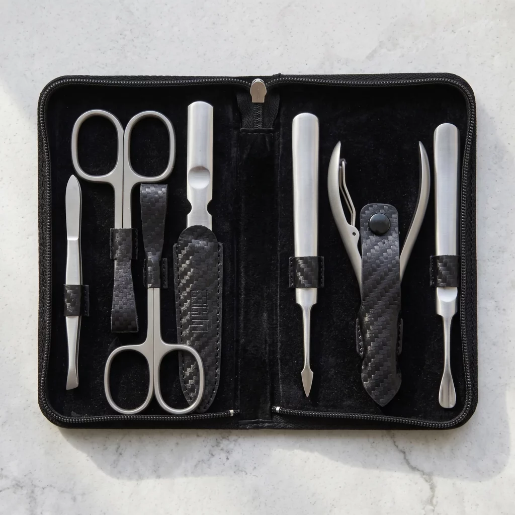 7-Piece German Manicure Pedicure Set Stainless Steel Grooming Kit