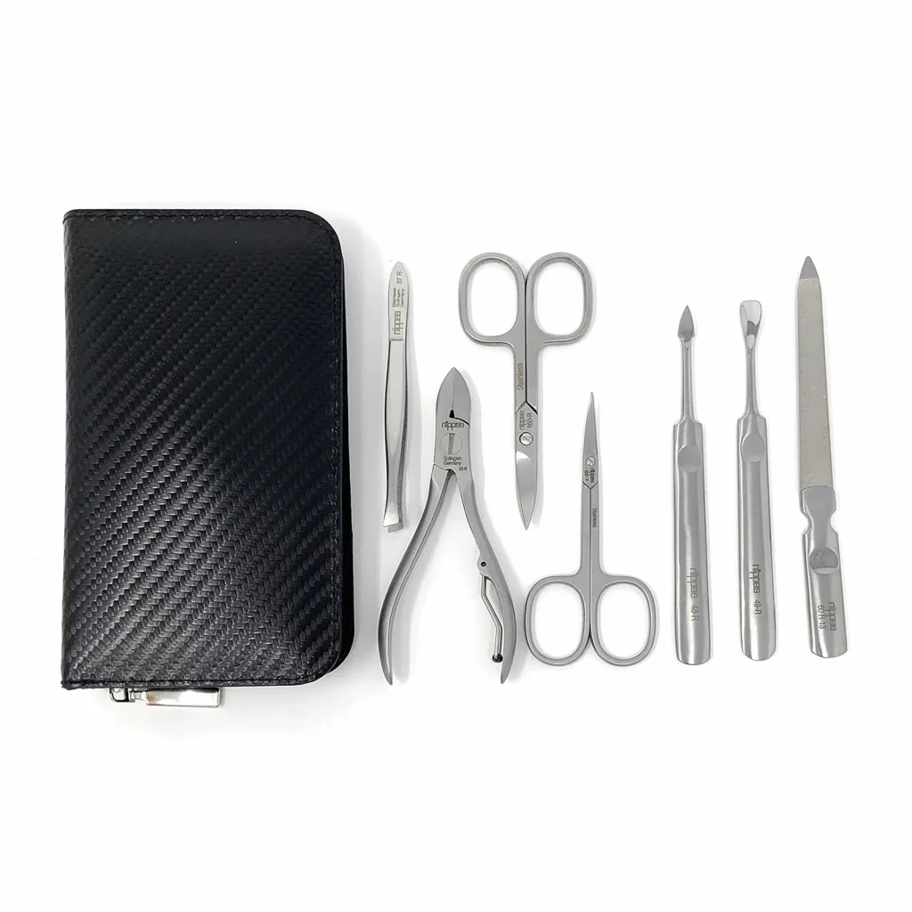 7-Piece German Manicure Pedicure Set Stainless Steel Grooming Kit