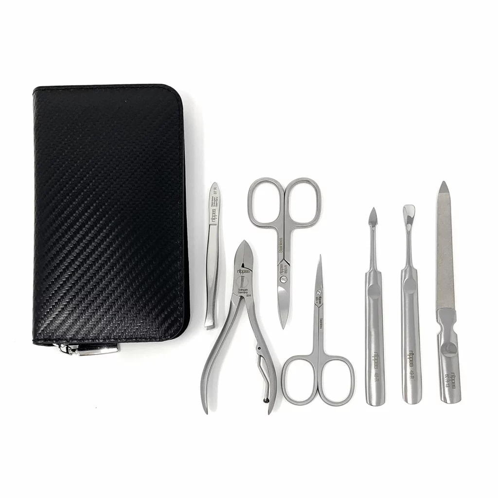 7-Piece German Manicure Pedicure Set Stainless Steel Grooming Kit — view 4