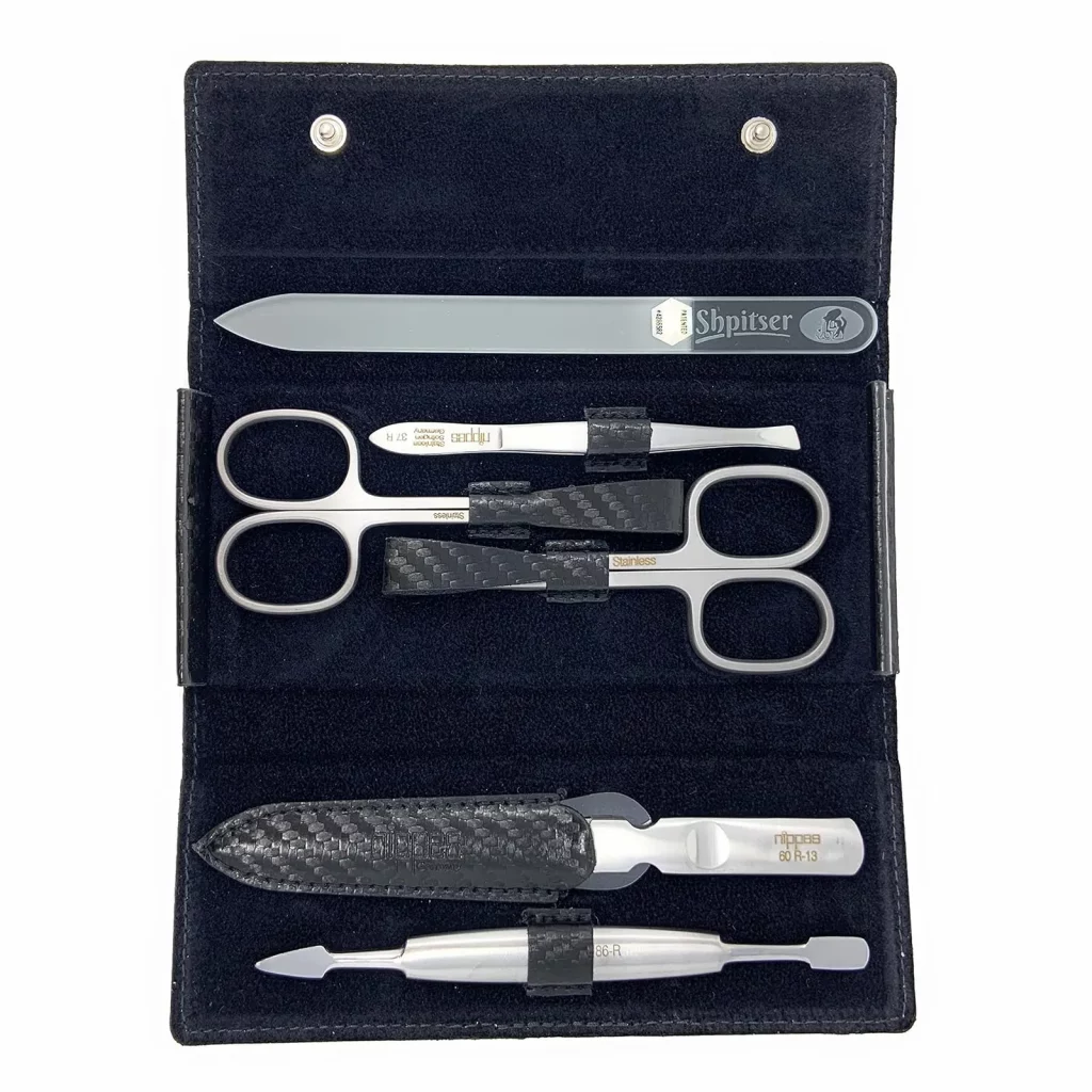 5-Pieces German Manicure Pedicure Set Stainless Steel Grooming Kit — view 2