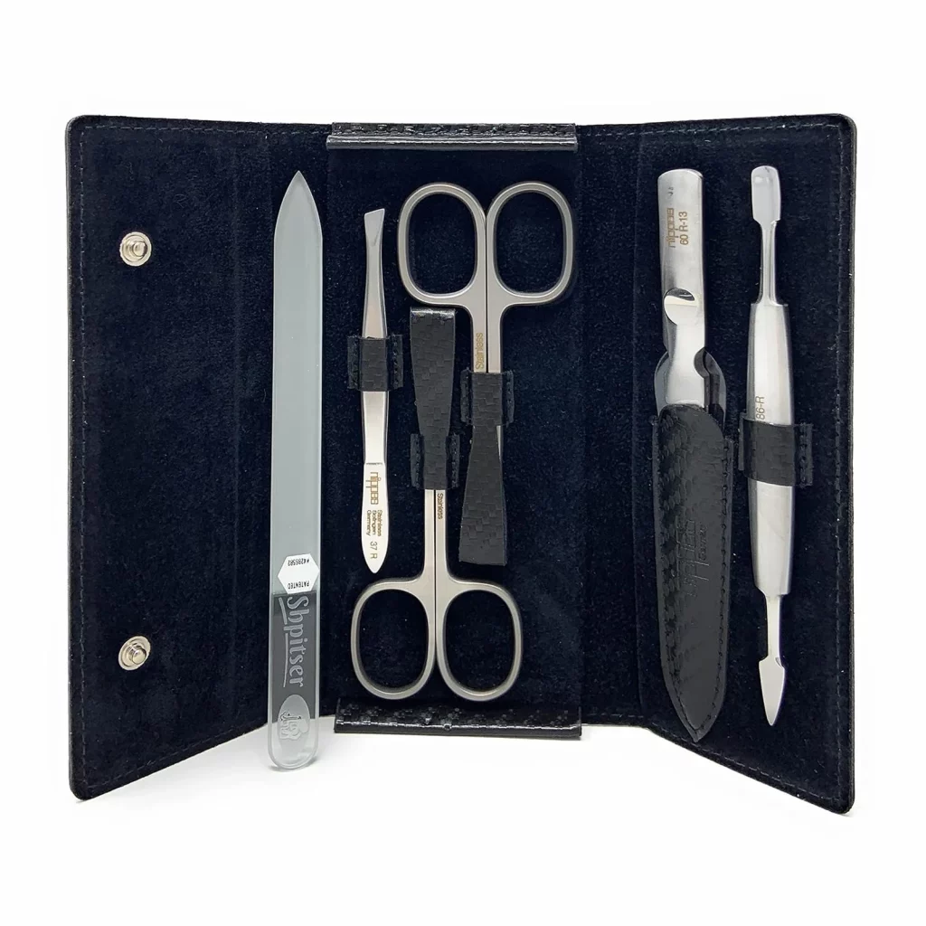 5-Pieces German Manicure Pedicure Set Stainless Steel Grooming Kit — view 3