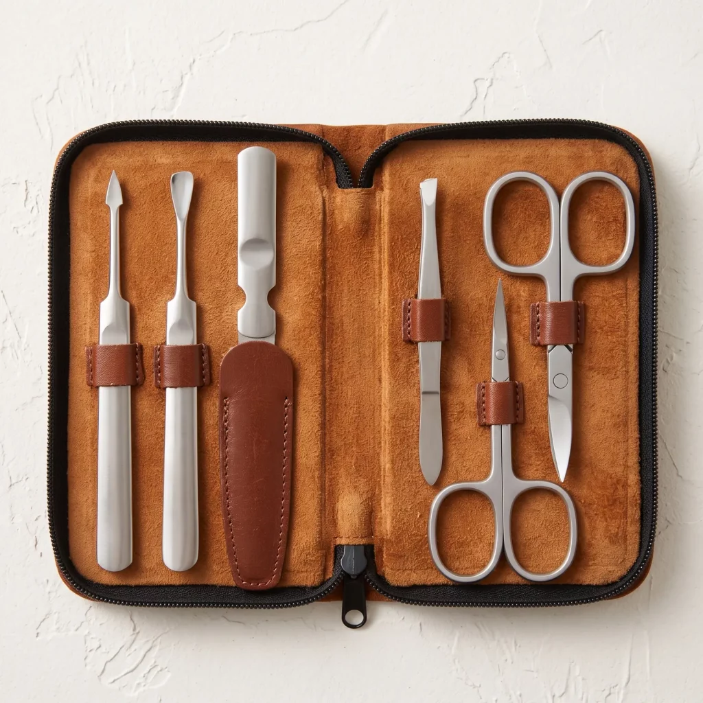 German Manicure Pedicure Set Stainless Steel Grooming Kit Hand Made
