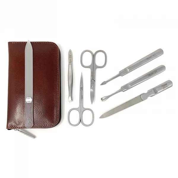 German Manicure Pedicure Set Stainless Steel Grooming Kit Hand Made — second view