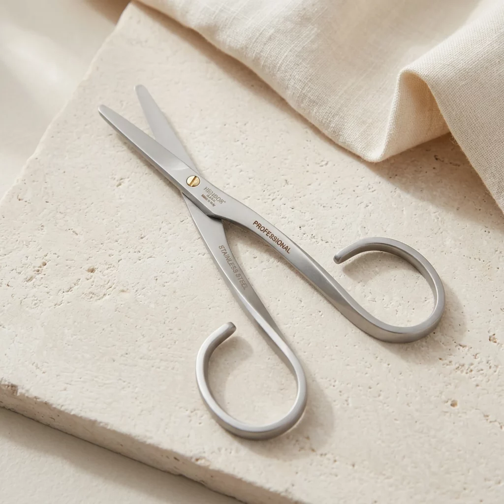Henbor Mix Line Stainless Steel Manicure Pedicure Nail Scissors (Baby Safety Scissors)