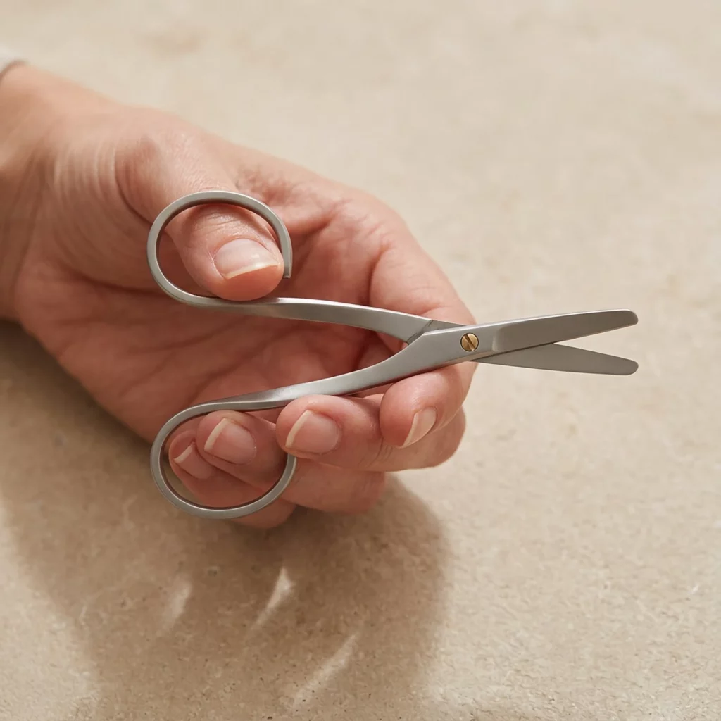 Henbor Mix Line Stainless Steel Manicure Pedicure Nail Scissors (Baby Safety Scissors)