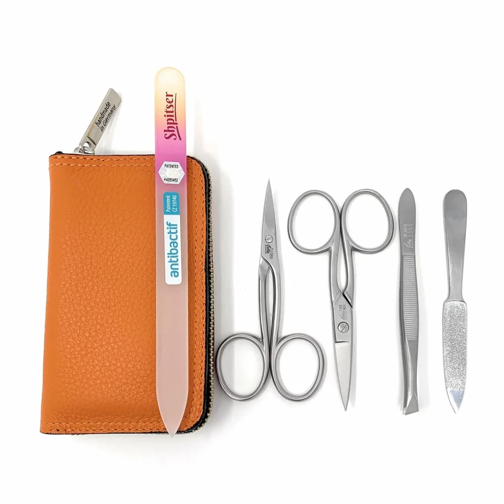 Erbe Solingen 4-Piece Manicure Set, orange case
