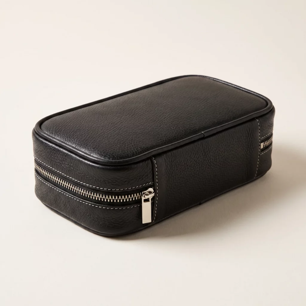 Shpitser Quality Travel Leather Case For Shaving Gear