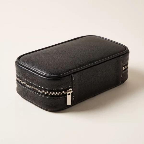 Shpitser Quality Travel Leather Case For Shaving Gear