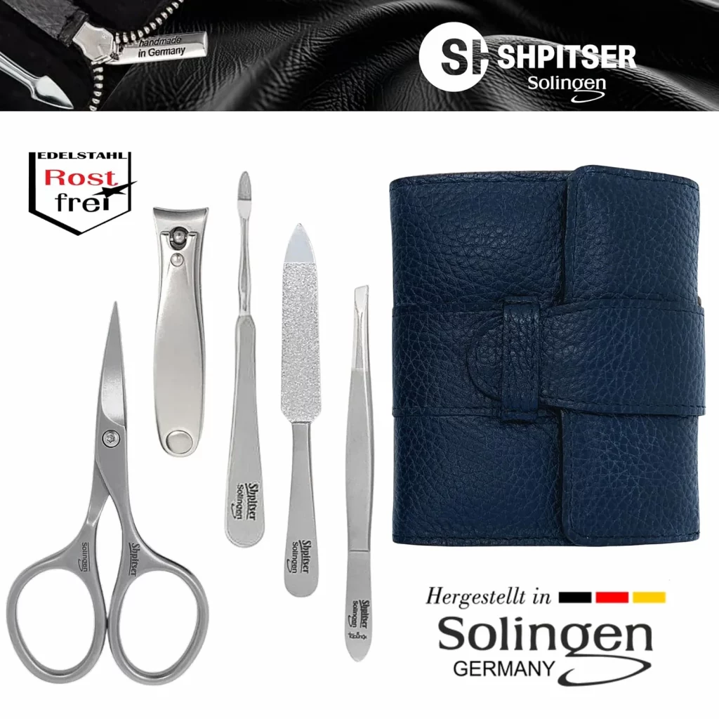 Shpitser 5-Piece Nail Kit, Italian leather case — view 2