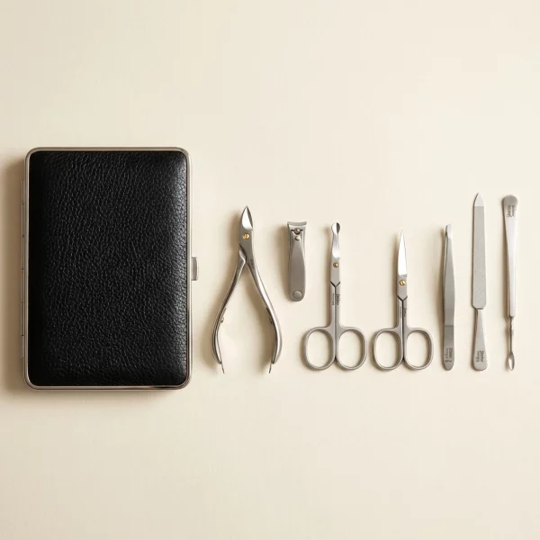 SHPITSER 7pc TopInox Stainless Steel Tools Manicure Pedicure Set
