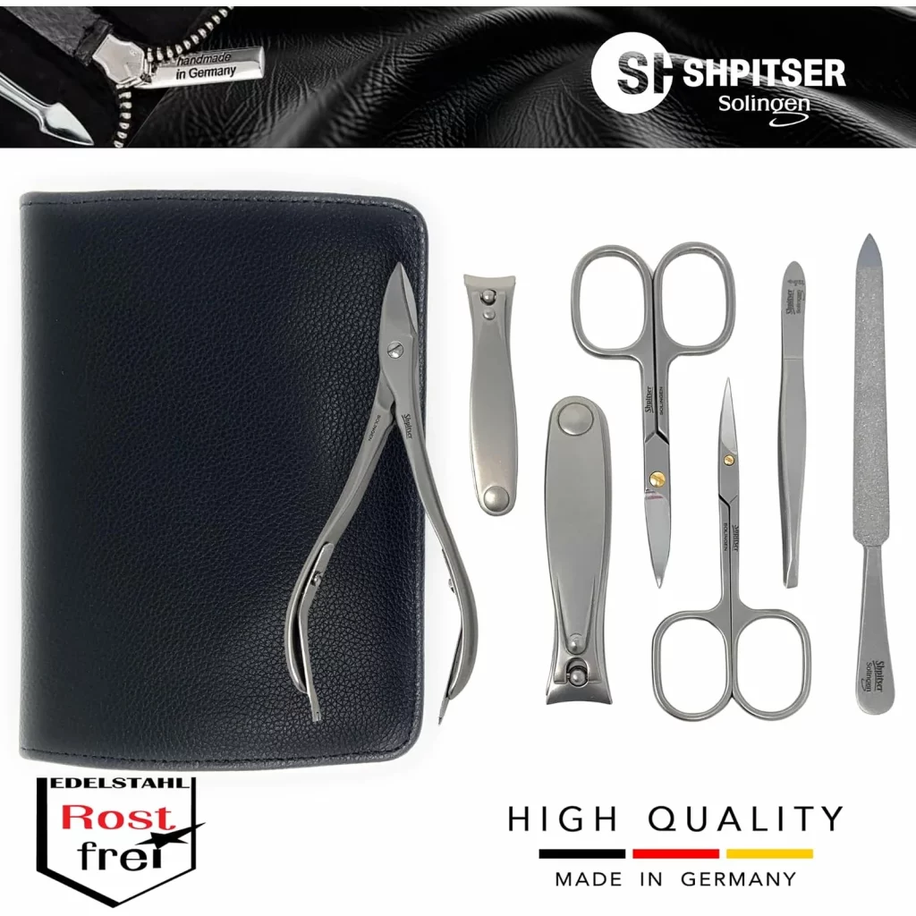 SHPITSER 7pc TopInox Stainless Steel Tools Manicure Pedicure Set — view 2