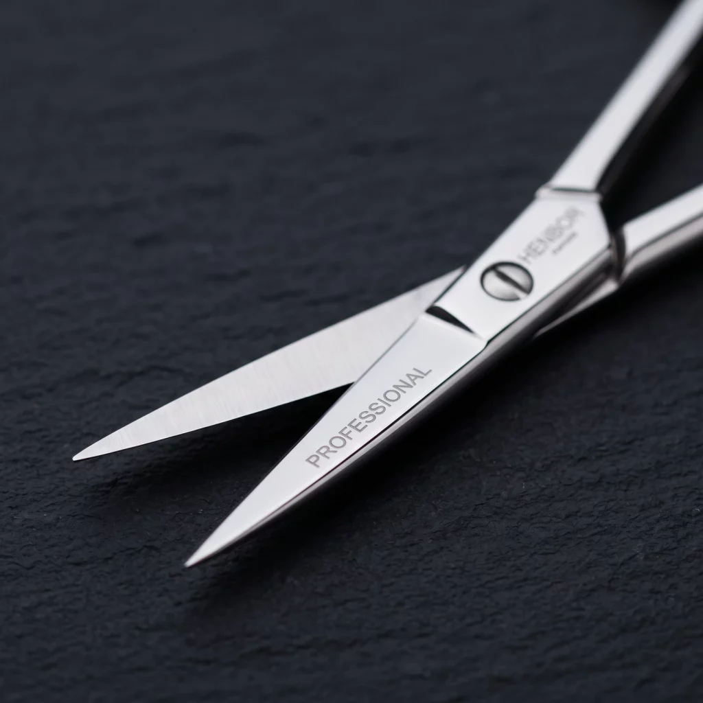 Henbor Mustache & Beard Scissors Nickel-Plated Special Carbon Steel