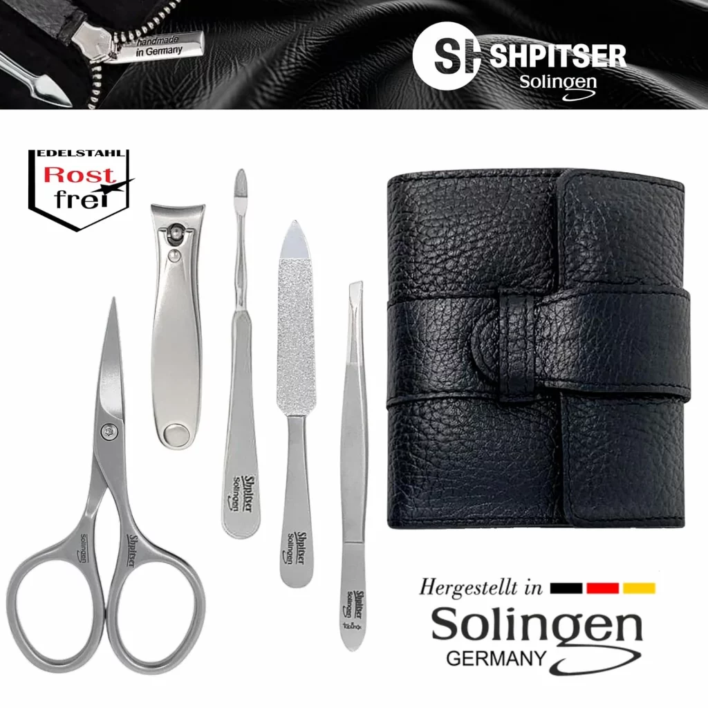 Shpitser 5-Piece Nail Kit, black case — view 3