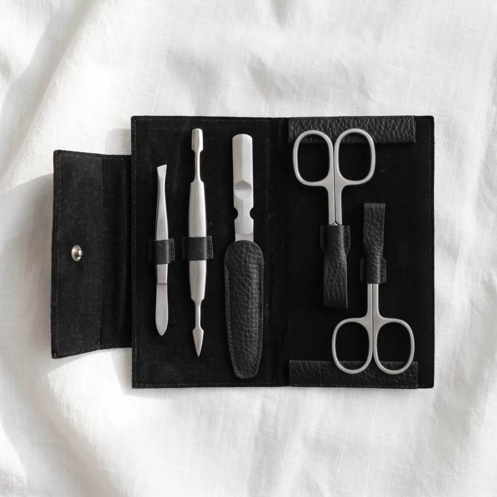 5-Pieces German Manicure Pedicure Set Stainless Steel Grooming Kit