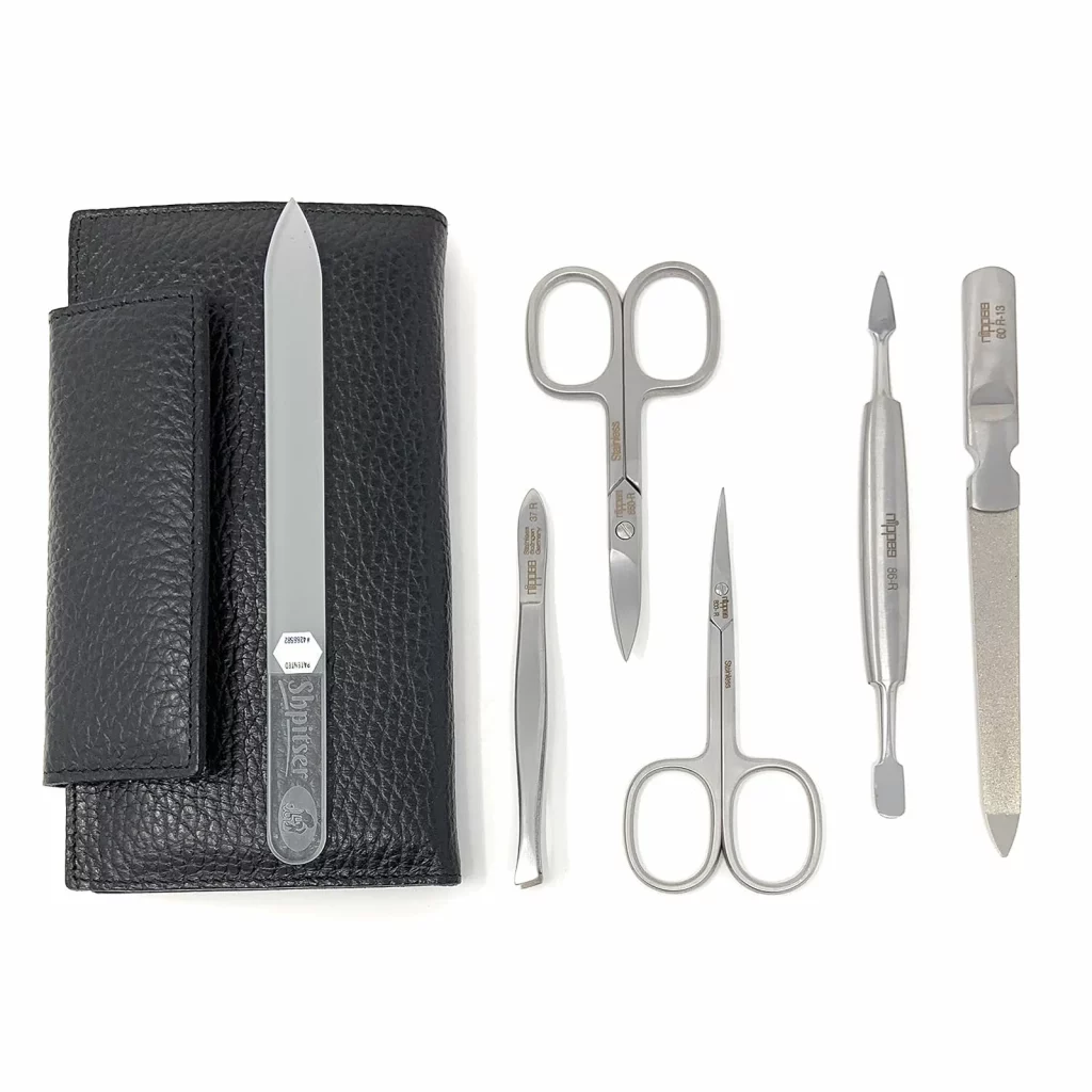 5-Pieces German Manicure Pedicure Set Stainless Steel Grooming Kit