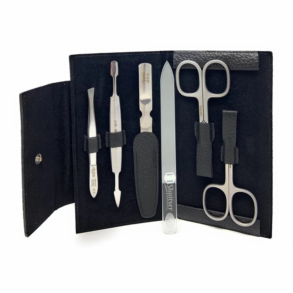 5-Pieces German Manicure Pedicure Set Stainless Steel Grooming Kit — view 2