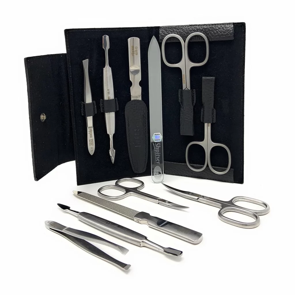 5-Pieces German Manicure Pedicure Set Stainless Steel Grooming Kit — view 3