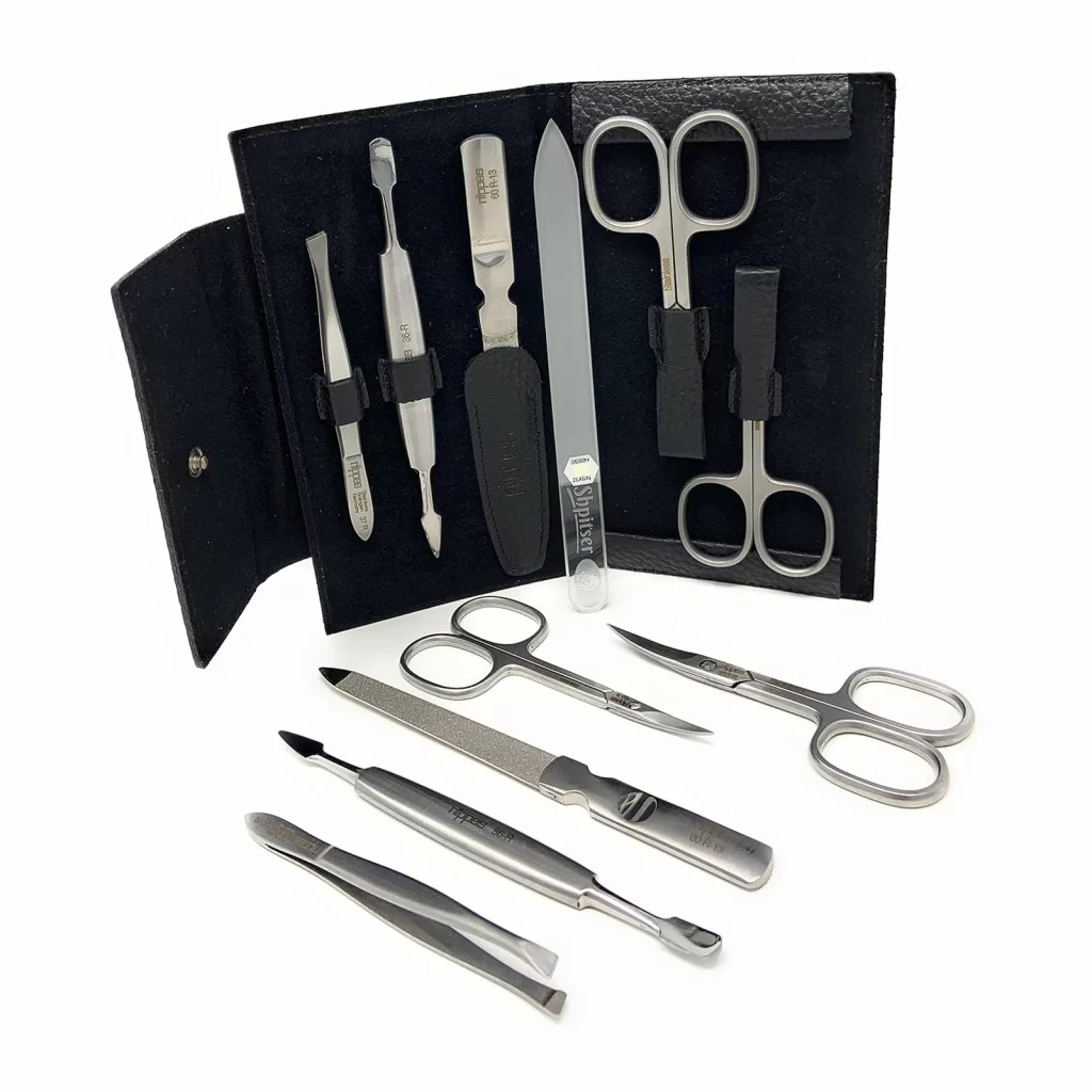 5-Pieces German Manicure Pedicure Set Stainless Steel Grooming Kit — view 4