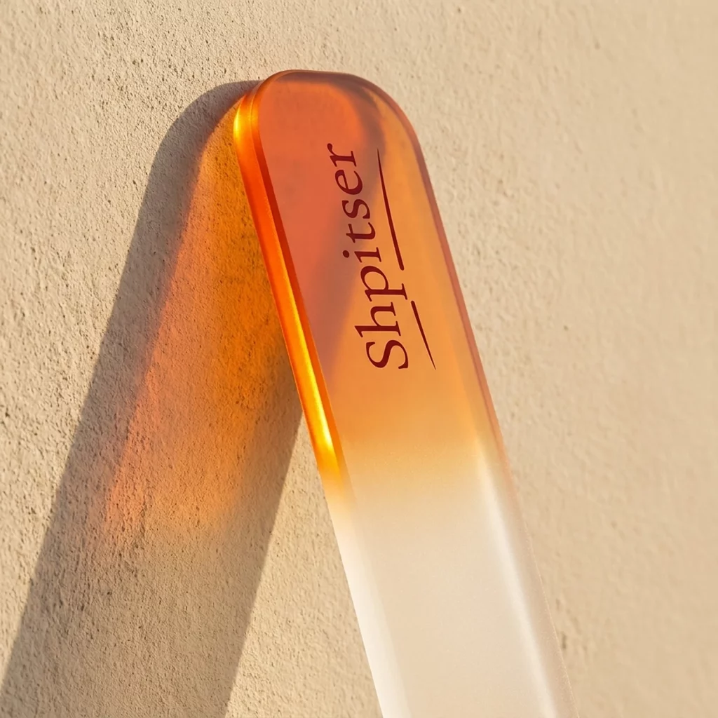 Crystal Glass Dual Texture 6mm Thick Foot File, Foot Scraper