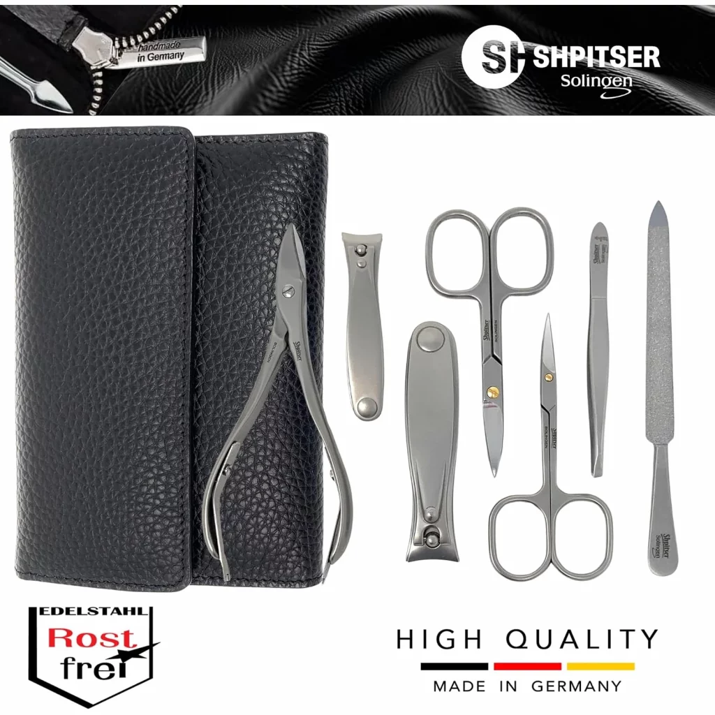 SHPITSER 7pc TopInox Stainless Steel Tools Manicure Pedicure Set — view 2