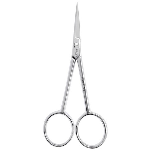 Henbor Mustache & Beard Curved Scissors Nickel-Plated Special Carbon Steel