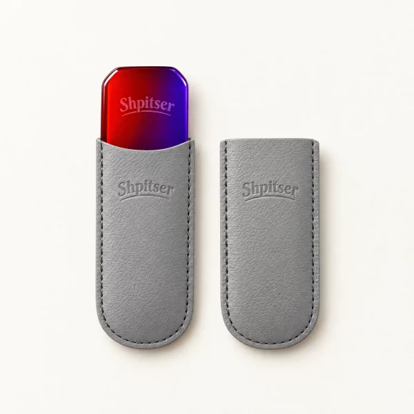Crystal Glass Foot File 6 mm, red-purple case
