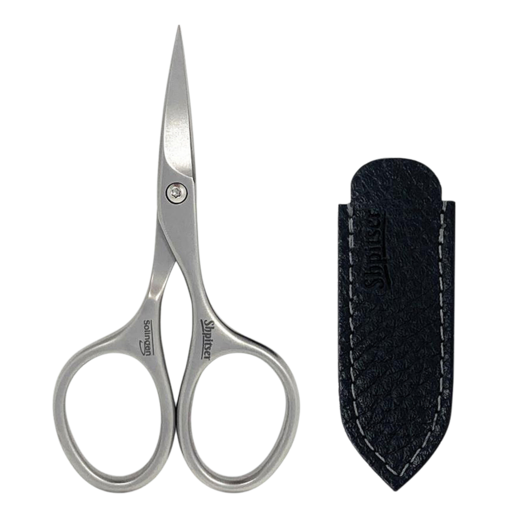 Shpitser Stainless Steel Nail Scissors, Handmaid in Solingen Germany With Genuine Leather Case